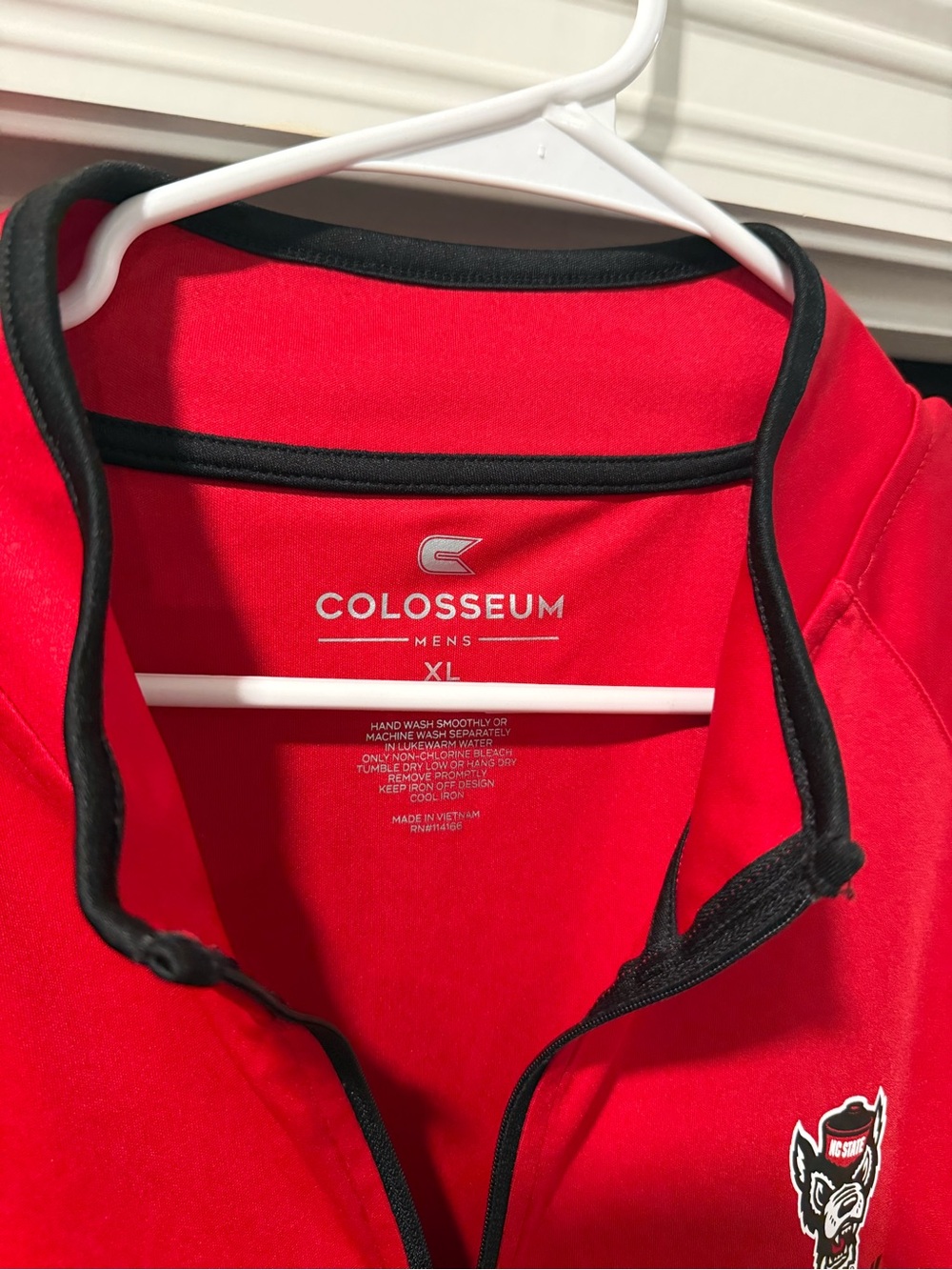 Colosseum Men's Red Pullover with Black Trim